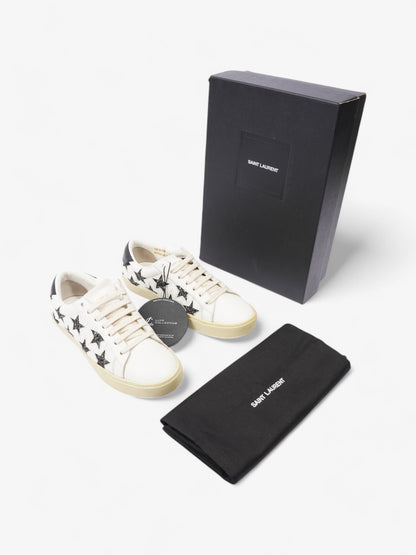 Saint Laurent Court Classic Star White  / Black Leather EU 37 UK 4