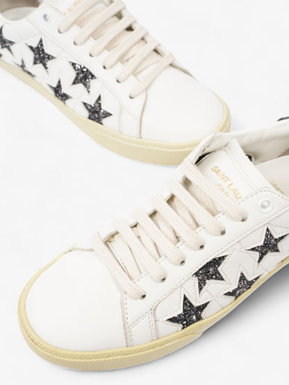 Saint Laurent Court Classic Star White  / Black Leather EU 37 UK 4