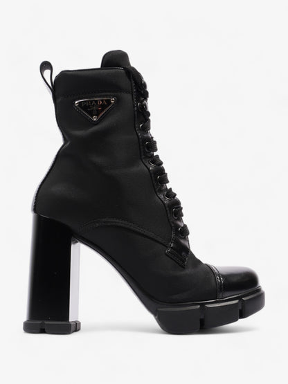 Prada Triangle Logo Boot 100 Black Re Nylon EU 37 UK 4