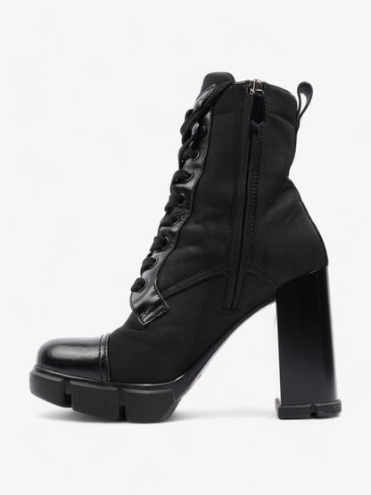 Prada Triangle Logo Boot 100 Black Re Nylon EU 37 UK 4