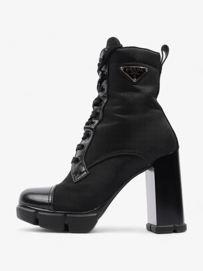 Prada Triangle Logo Boot 100 Black Re Nylon EU 37 UK 4
