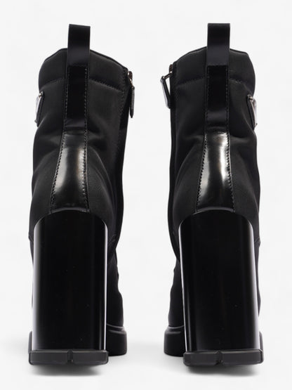 Prada Triangle Logo Boot 100 Black Re Nylon EU 37 UK 4