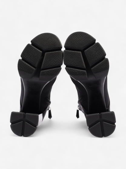 Prada Triangle Logo Boot 100 Black Re Nylon EU 37 UK 4