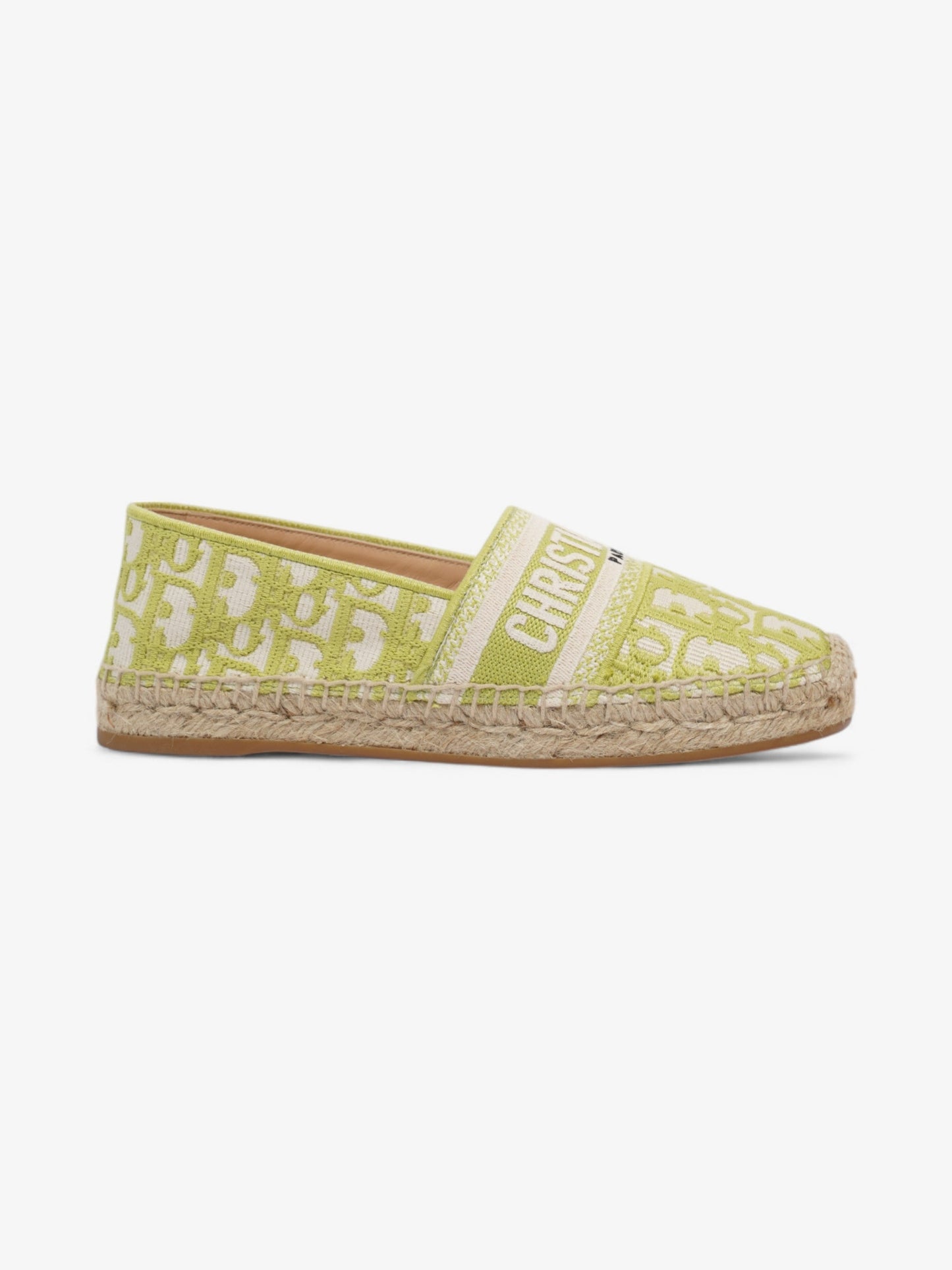 Christian Dior Granville Lime Cotton EU 37.5 UK 4.5