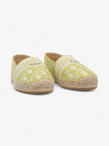 Christian Dior Granville Lime Cotton EU 37.5 UK 4.5