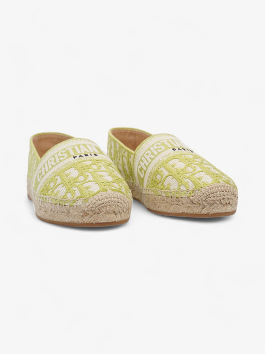 Christian Dior Granville Lime Cotton EU 37.5 UK 4.5