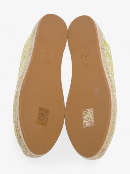 Christian Dior Granville Lime Cotton EU 37.5 UK 4.5