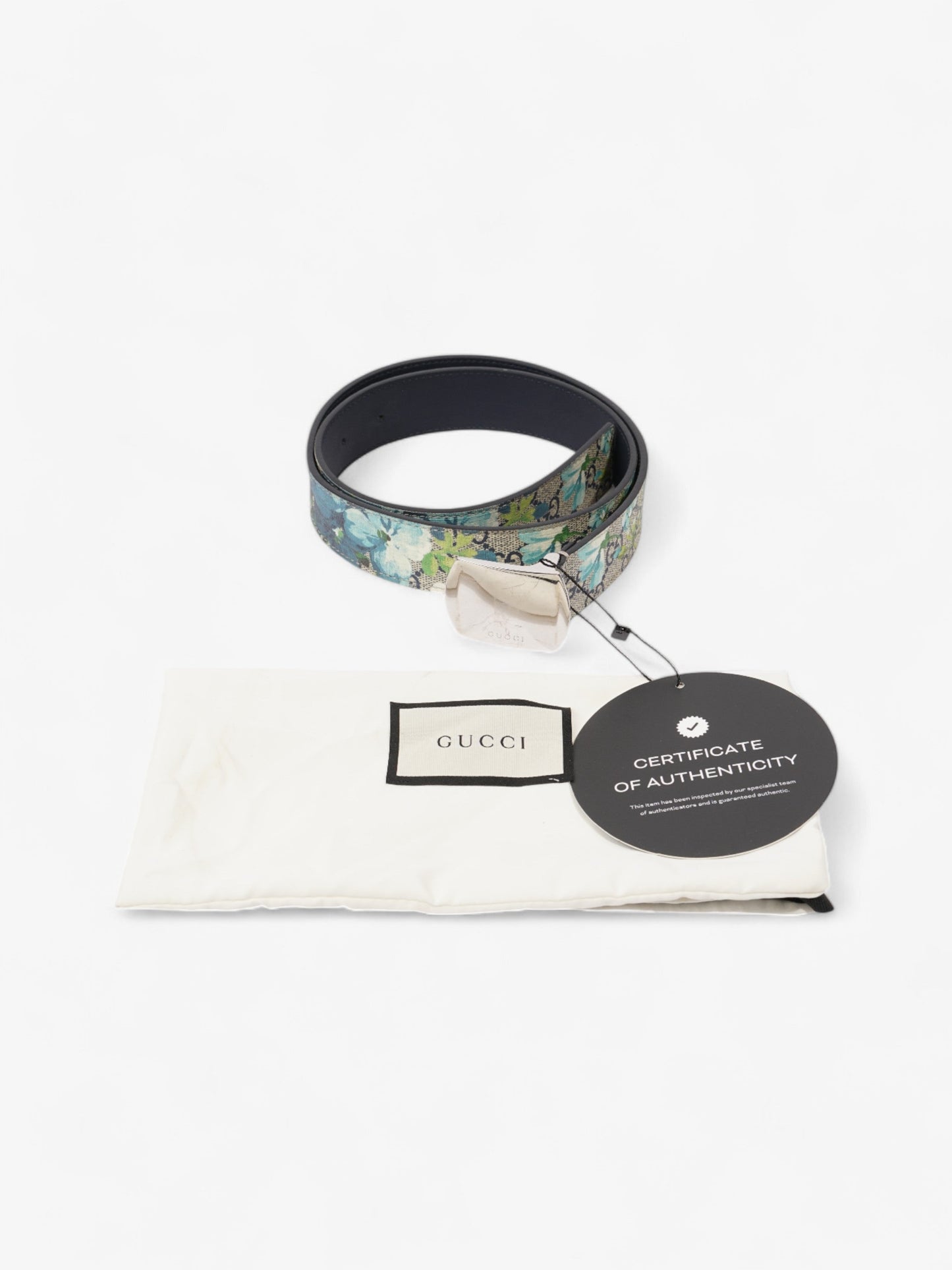 Gucci Blooms Belt GG Supreme / Blue Canvas 85cm / 34"