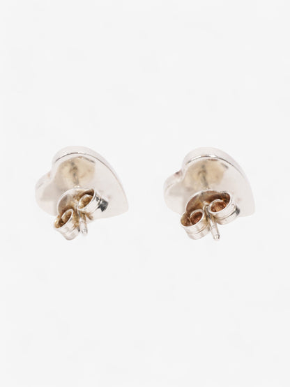 Gucci Trademark Heart Earrings Silver Silver Sterling