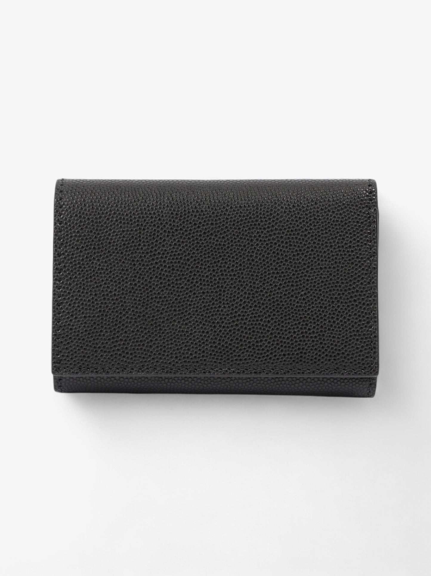Burberry TB Compact Wallet Black / Gold Calfskin Leather