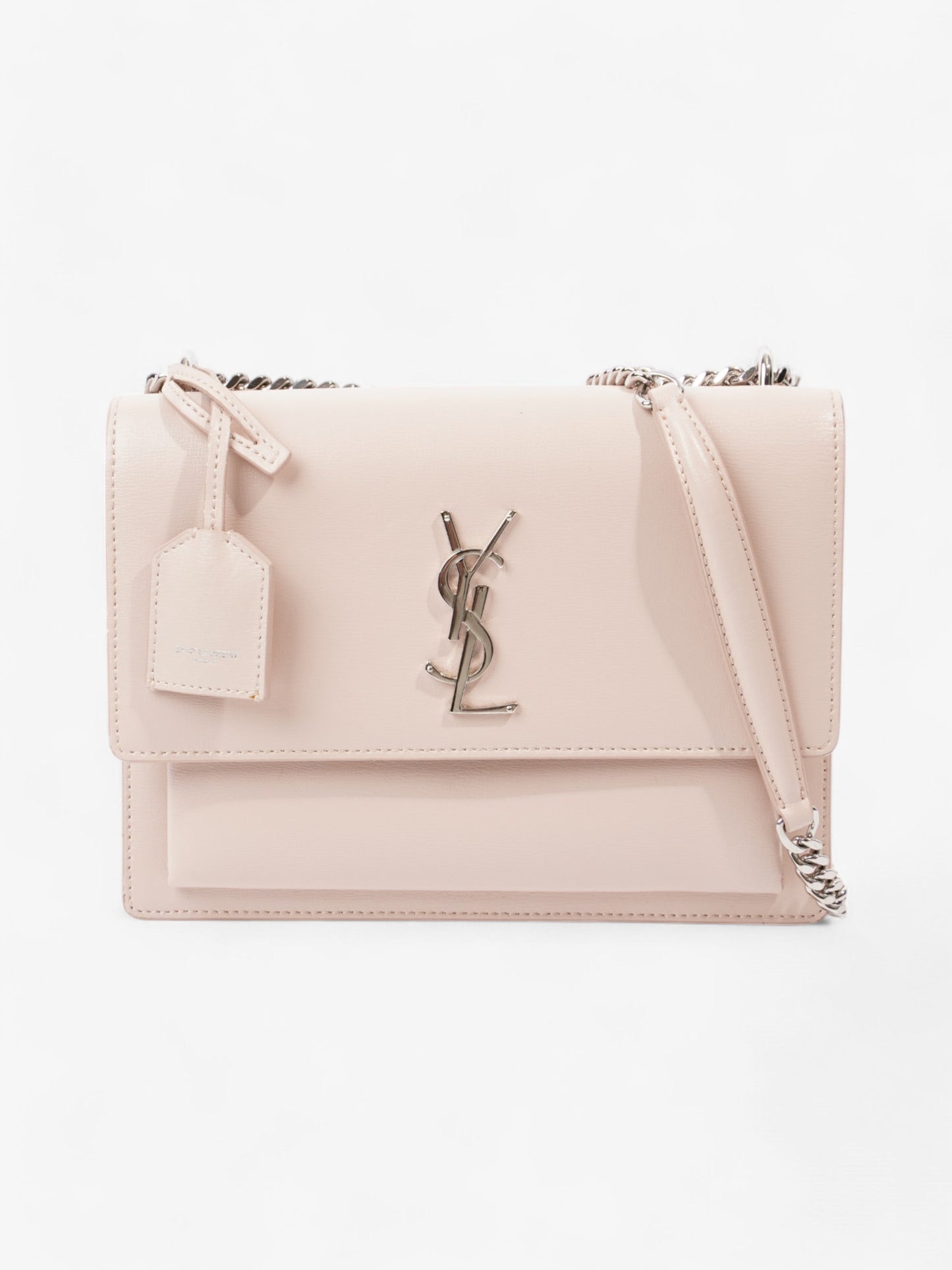 Saint Laurent Sunset Marble Pink Calfskin Leather Medium