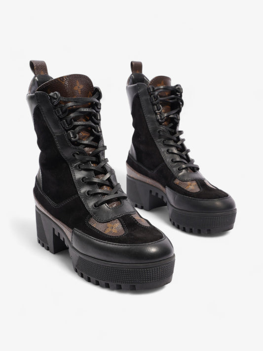 Louis Vuitton Laureate Platform Desert Boots  40mm Black / Monogram Suede EU 36.5 UK 3.5