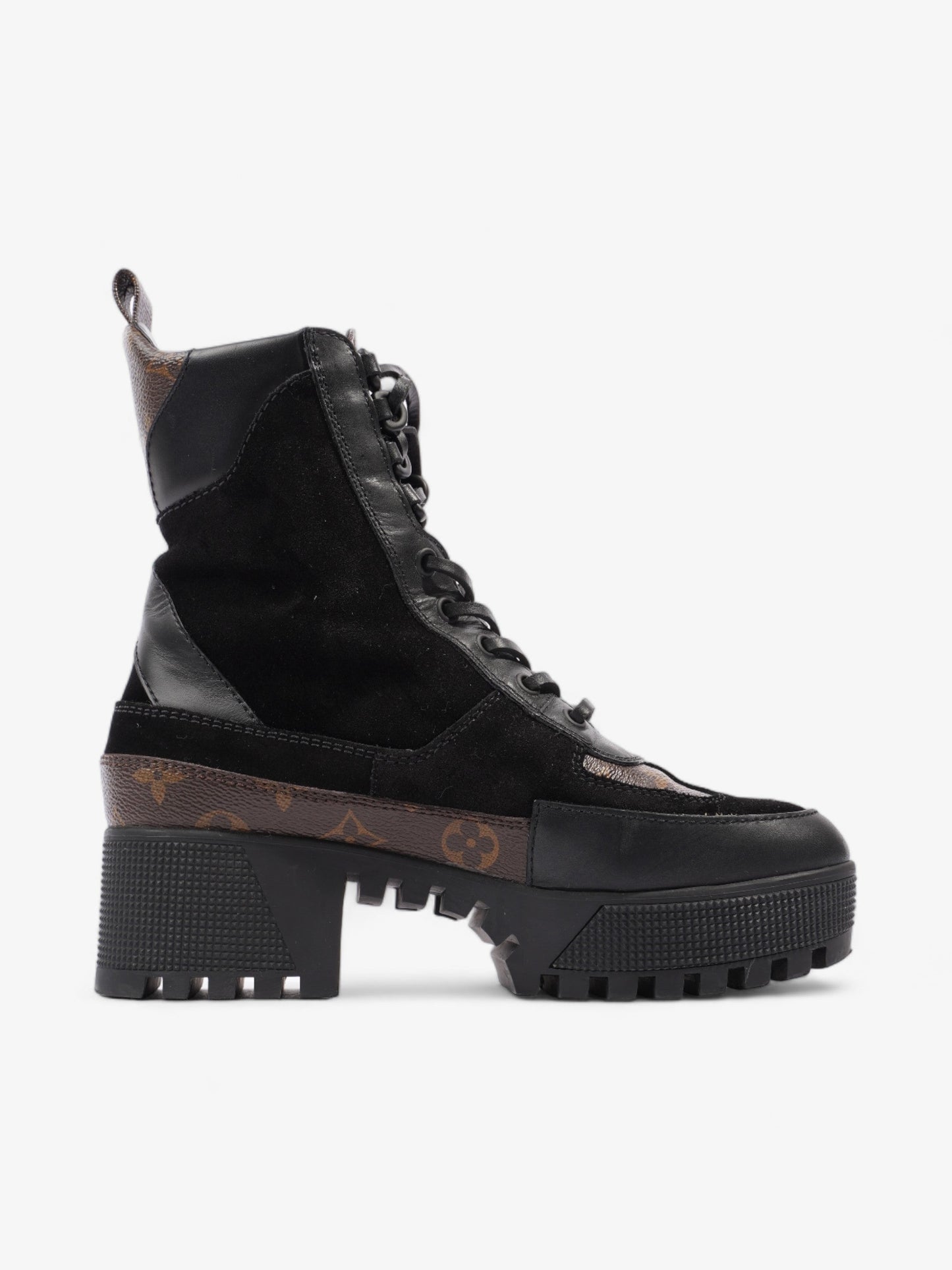 Louis Vuitton Laureate Platform Desert Boots  40mm Black / Monogram Suede EU 36.5 UK 3.5