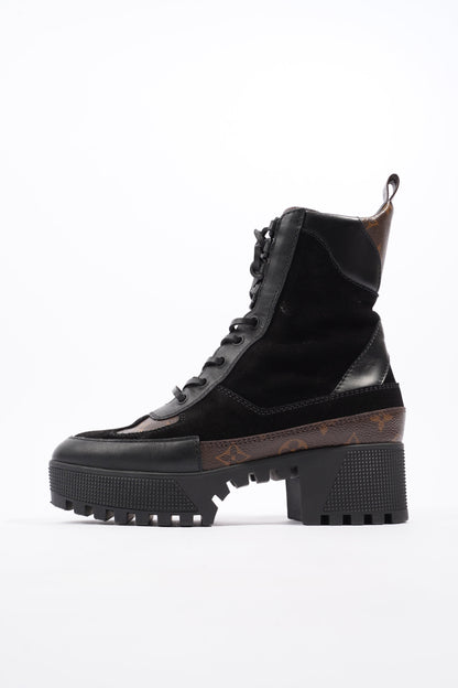 Louis Vuitton Laureate Platform Desert Boots  40mm Black / Monogram Suede EU 36.5 UK 3.5