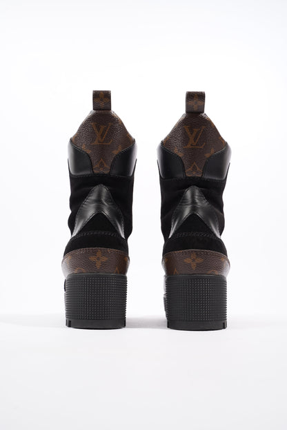 Louis Vuitton Laureate Platform Desert Boots  40mm Black / Monogram Suede EU 36.5 UK 3.5