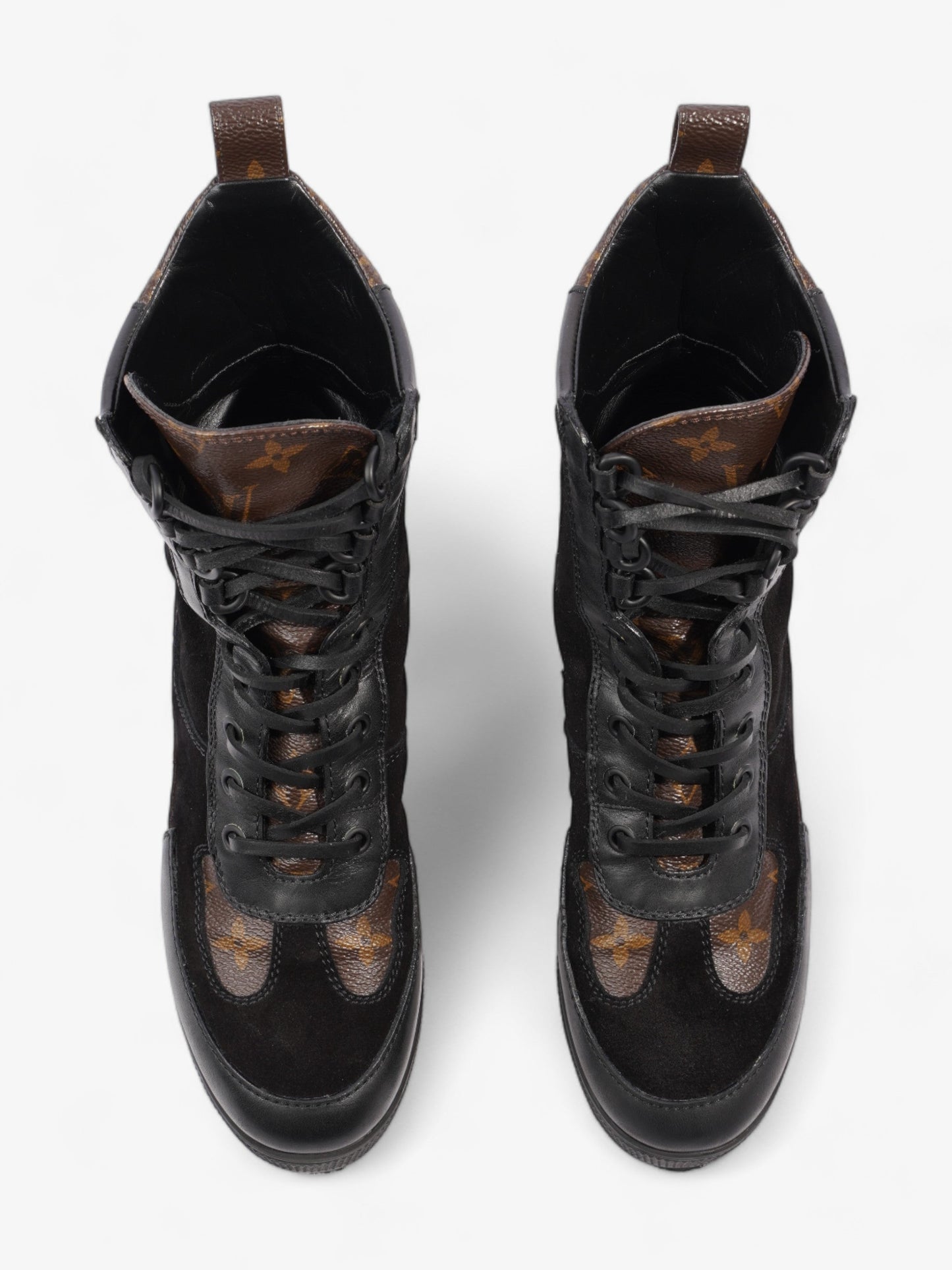 Louis Vuitton Laureate Platform Desert Boots  40mm Black / Monogram Suede EU 36.5 UK 3.5