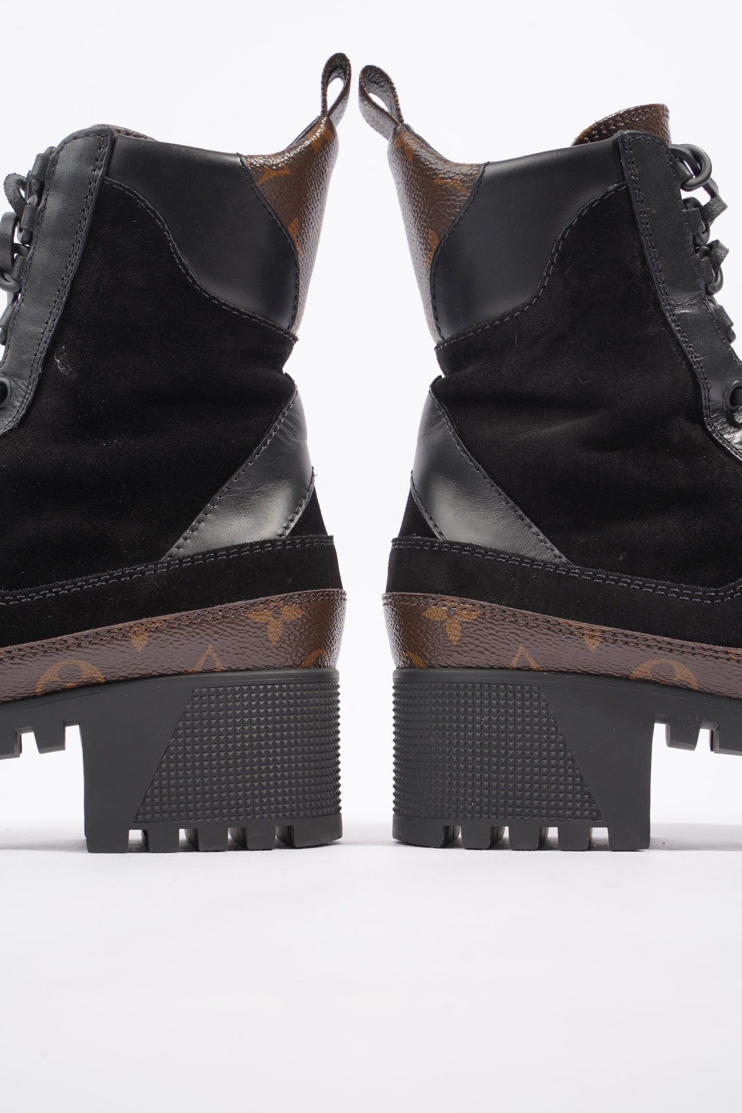 Louis Vuitton Laureate Platform Desert Boots  40mm Black / Monogram Suede EU 36.5 UK 3.5