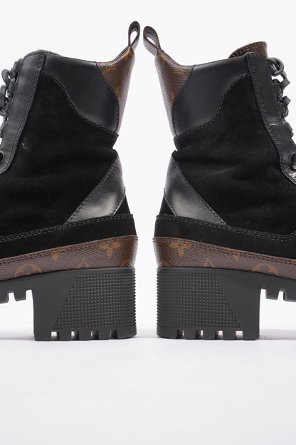 Louis Vuitton Laureate Platform Desert Boots  40mm Black / Monogram Suede EU 36.5 UK 3.5