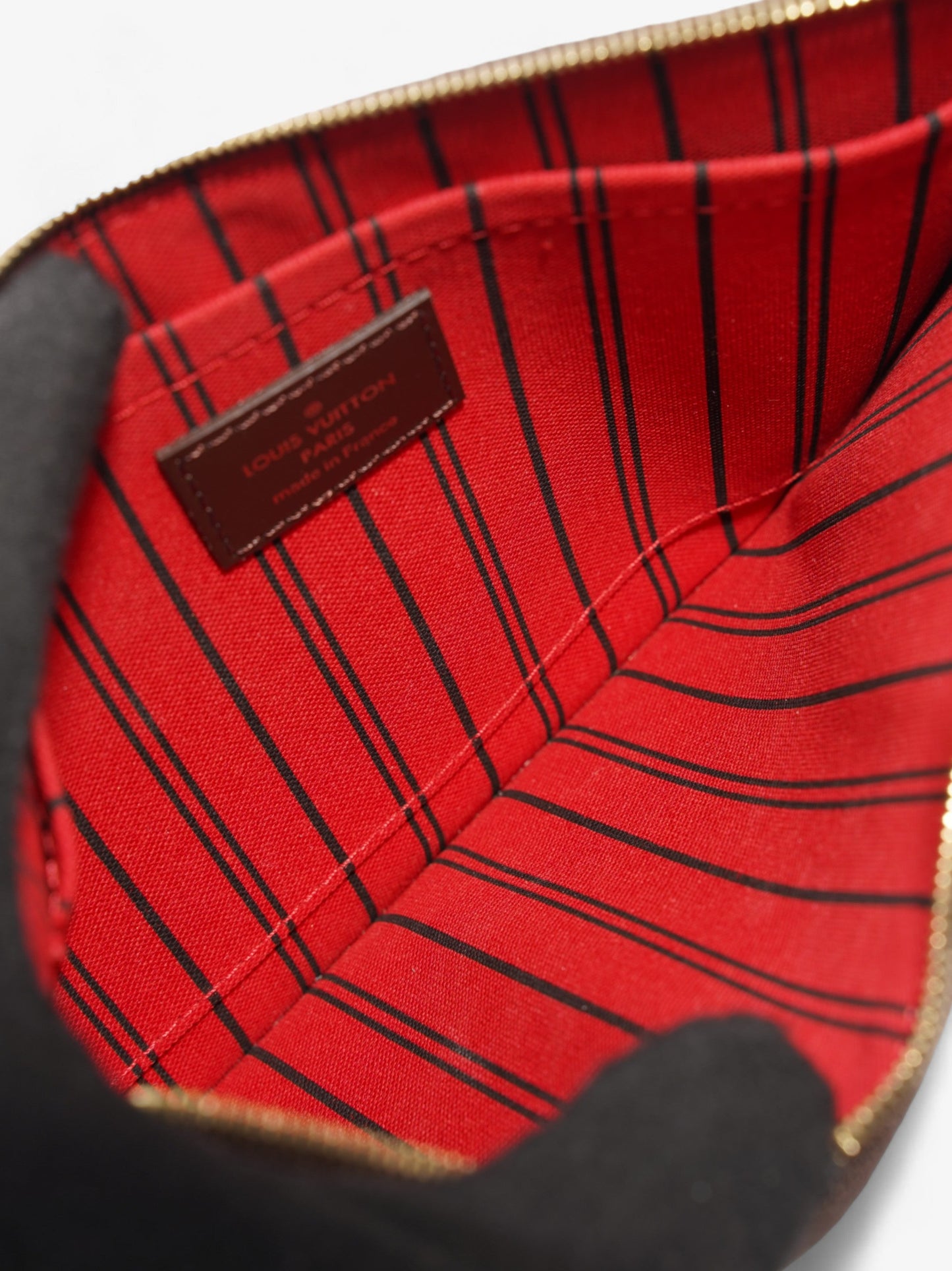 Louis Vuitton Neverful Pochette Damier Ebene Coated Canvas