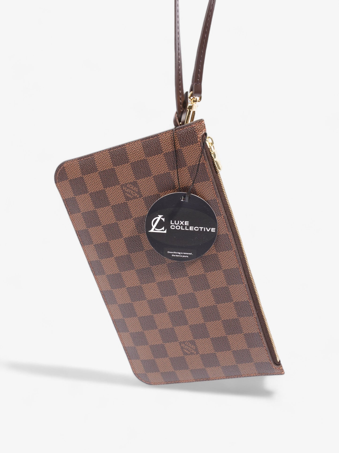 Louis Vuitton Neverful Pochette Damier Ebene Coated Canvas