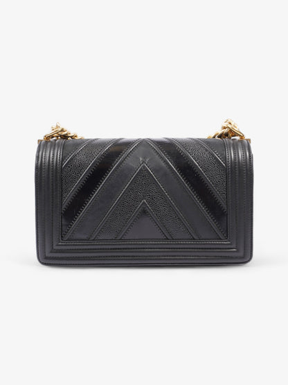 Chanel Boy Black Calfskin Leather Medium