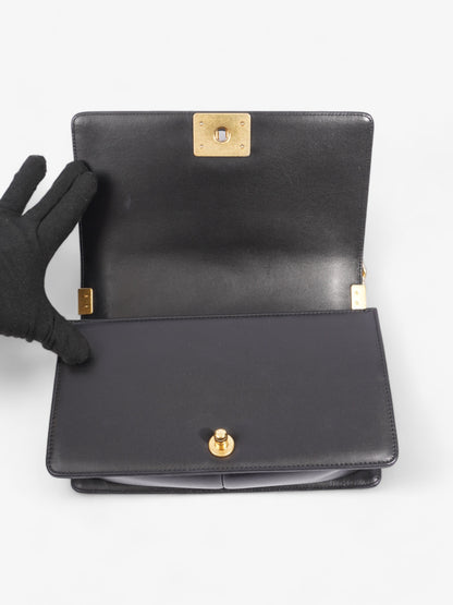 Chanel Boy Black Calfskin Leather Medium