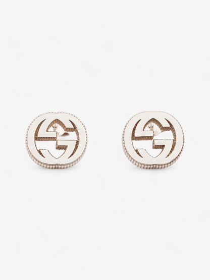 Gucci Interlocking Earrings Silver Silver Sterling