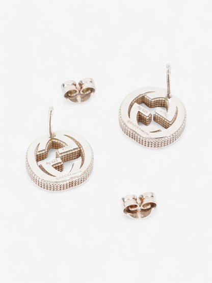 Gucci Interlocking Earrings Silver Silver Sterling
