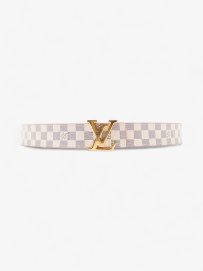 Louis Vuitton LV Initials Reversible Belt Damier Ebene / Pink Coated Canvas 85cm 34"