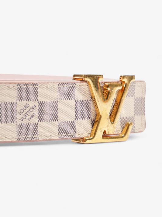 Louis Vuitton LV Initials Reversible Belt Damier Ebene / Pink Coated Canvas 85cm 34"