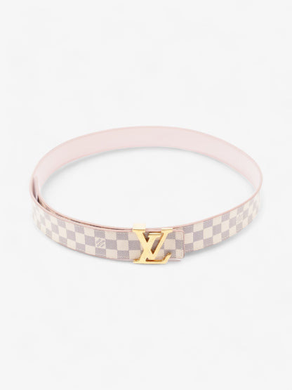 Louis Vuitton LV Initials Reversible Belt Damier Ebene / Pink Coated Canvas 85cm 34"