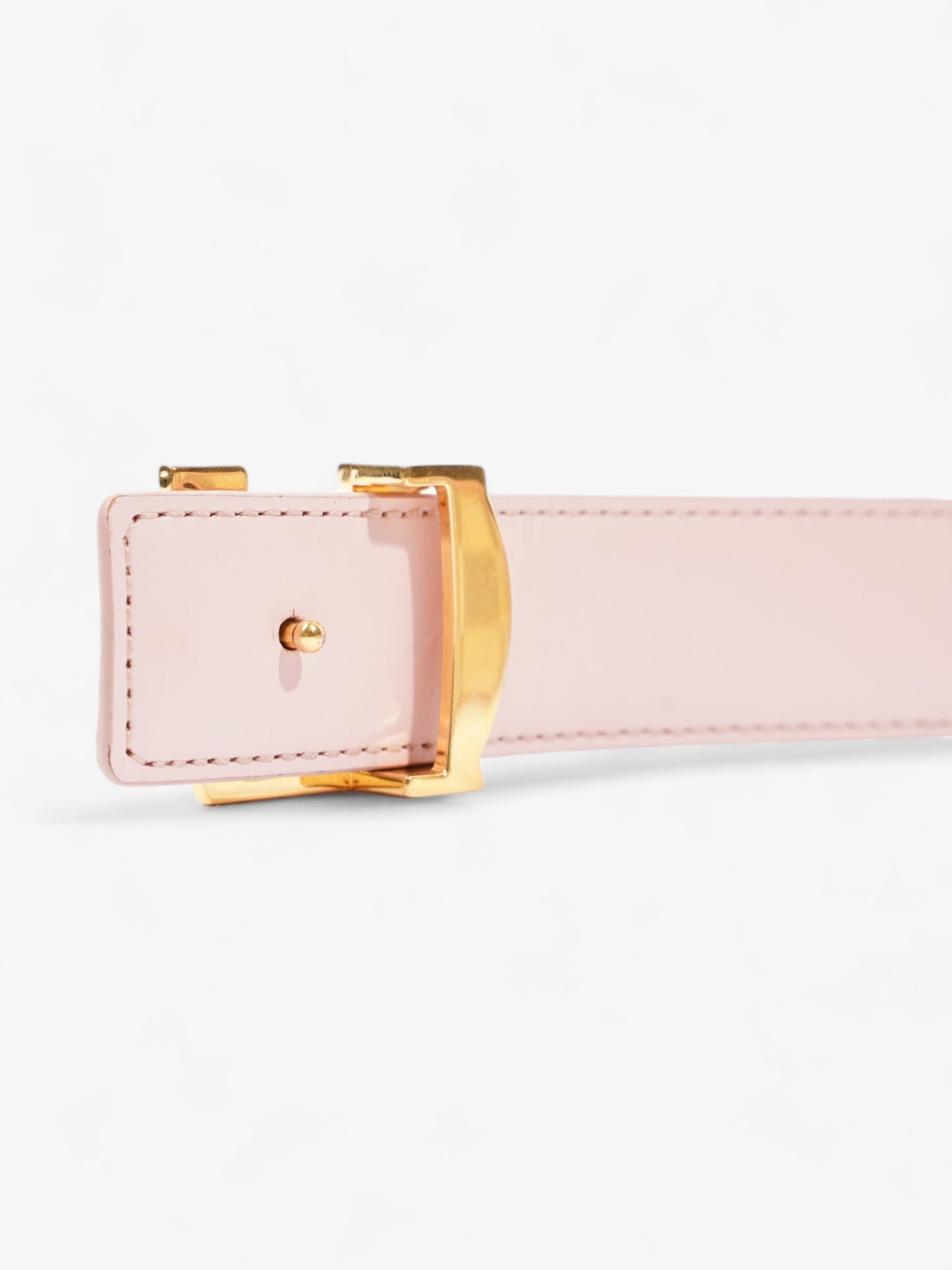 Louis Vuitton LV Initials Reversible Belt Damier Ebene / Pink Coated Canvas 85cm 34"