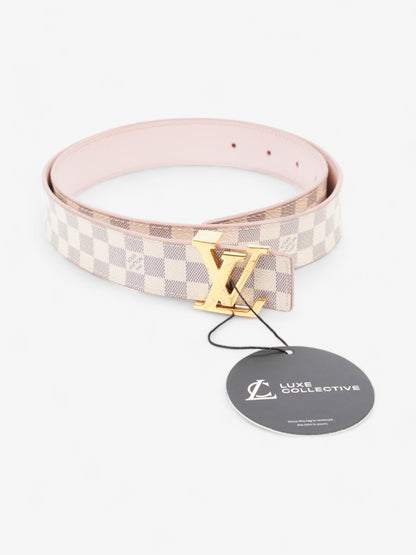 Louis Vuitton LV Initials Reversible Belt Damier Ebene / Pink Coated Canvas 85cm 34"