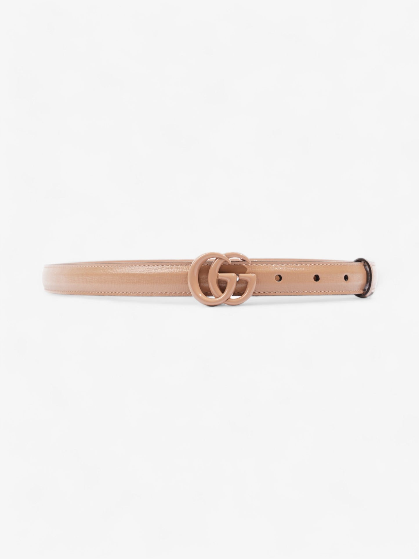 Gucci GG Marmont Thin Belt Beige Leather 95cm 38mm