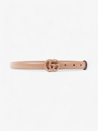Gucci GG Marmont Thin Belt Beige Leather 95cm 38mm