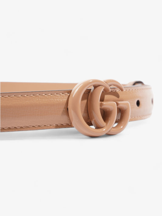 Gucci GG Marmont Thin Belt Beige Leather 95cm 38mm