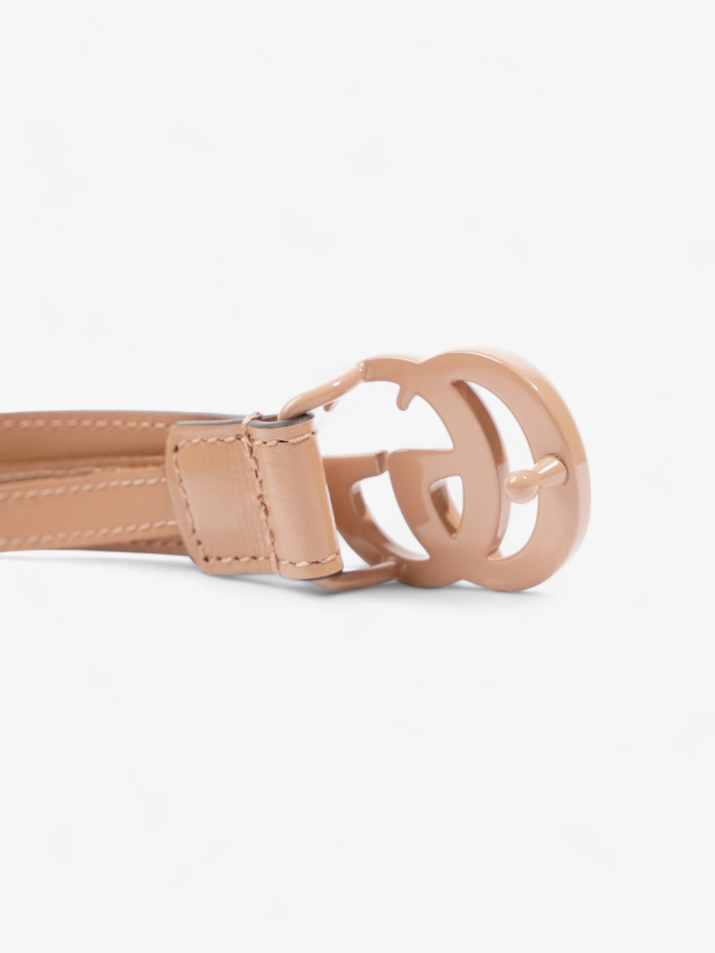 Gucci GG Marmont Thin Belt Beige Leather 95cm 38mm