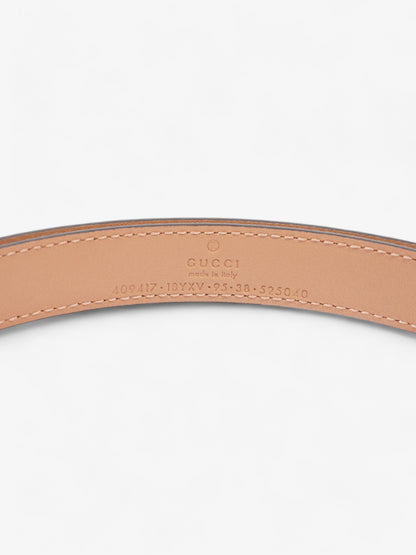 Gucci GG Marmont Thin Belt Beige Leather 95cm 38mm