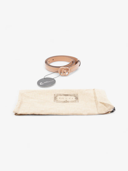 Gucci GG Marmont Thin Belt Beige Leather 95cm 38mm