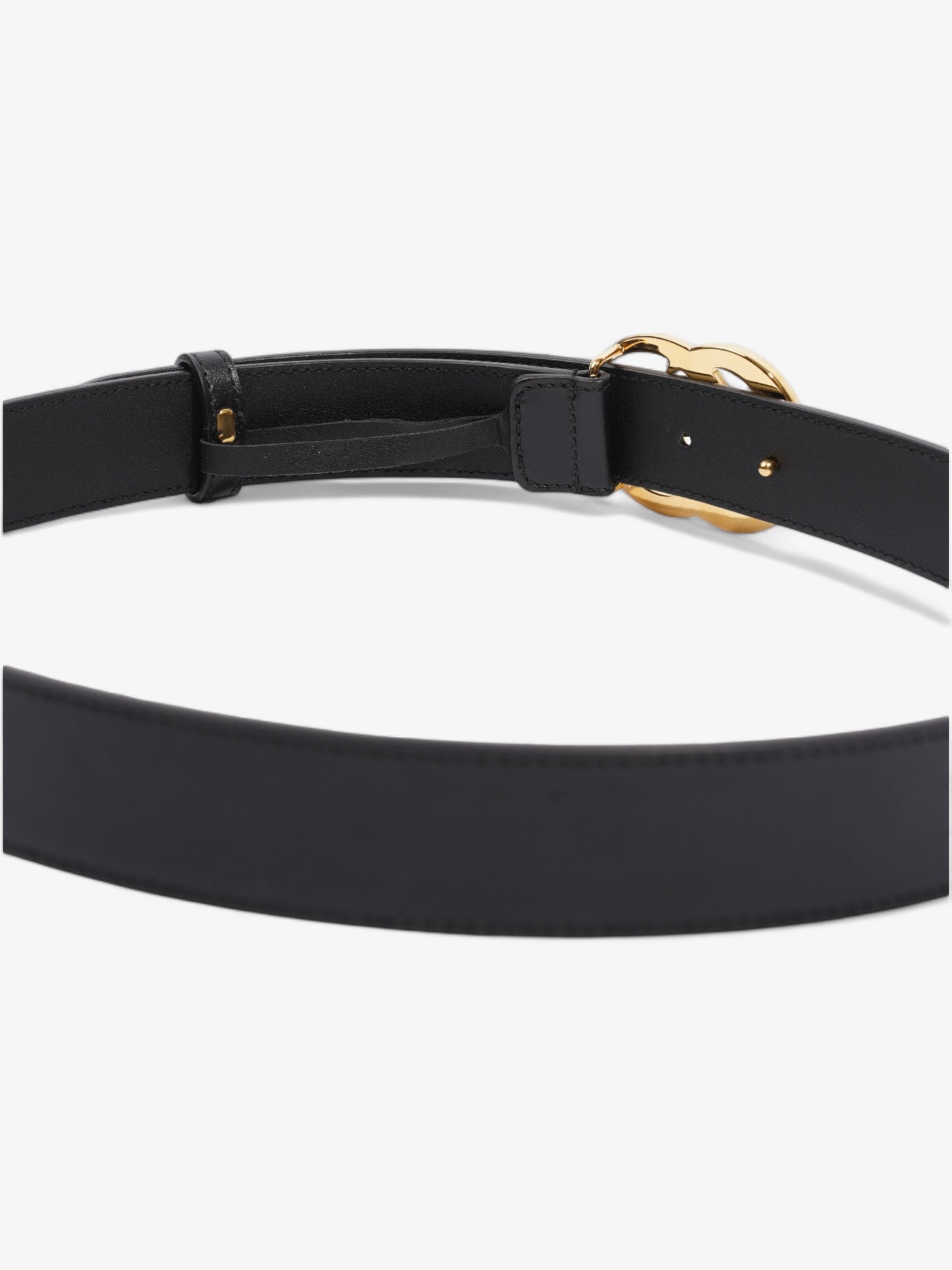 Gucci GG Marmont Thin Belt Black Leather 80cm 32"