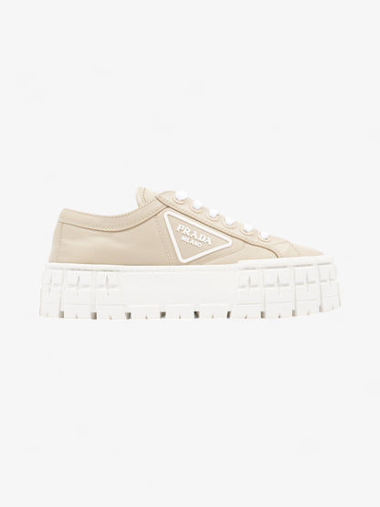 Prada Double Wheel Re-Nylon Sneakers Beige  / White Re Nylon EU 36 UK 3