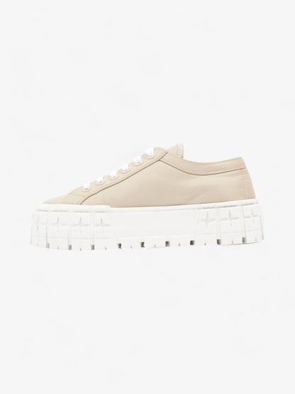 Prada Double Wheel Re-Nylon Sneakers Beige  / White Re Nylon EU 36 UK 3