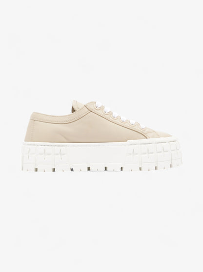 Prada Double Wheel Re-Nylon Sneakers Beige  / White Re Nylon EU 36 UK 3