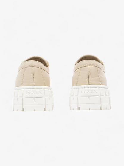 Prada Double Wheel Re-Nylon Sneakers Beige  / White Re Nylon EU 36 UK 3