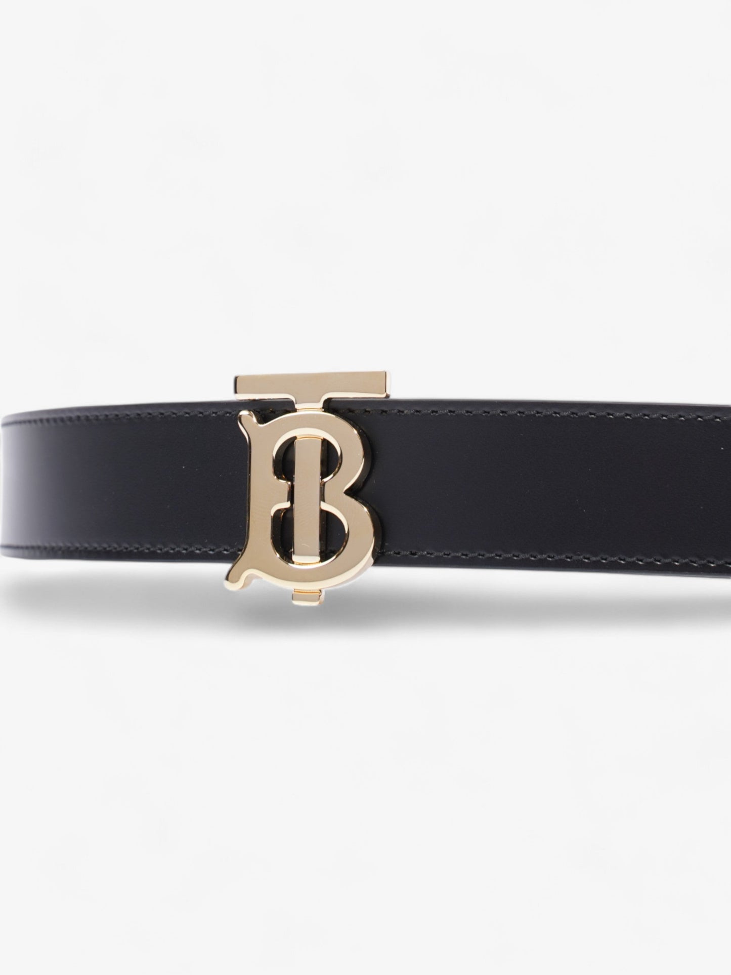 Burberry TB Reversible Belt Black / Tan / Gold Leather Small - 106cm
