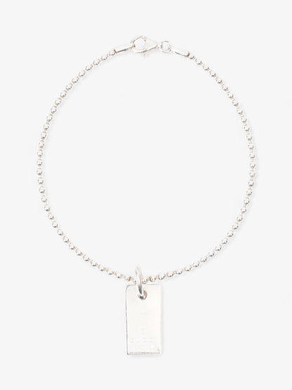 Gucci Tag Bracelet Silver Silver Sterling
