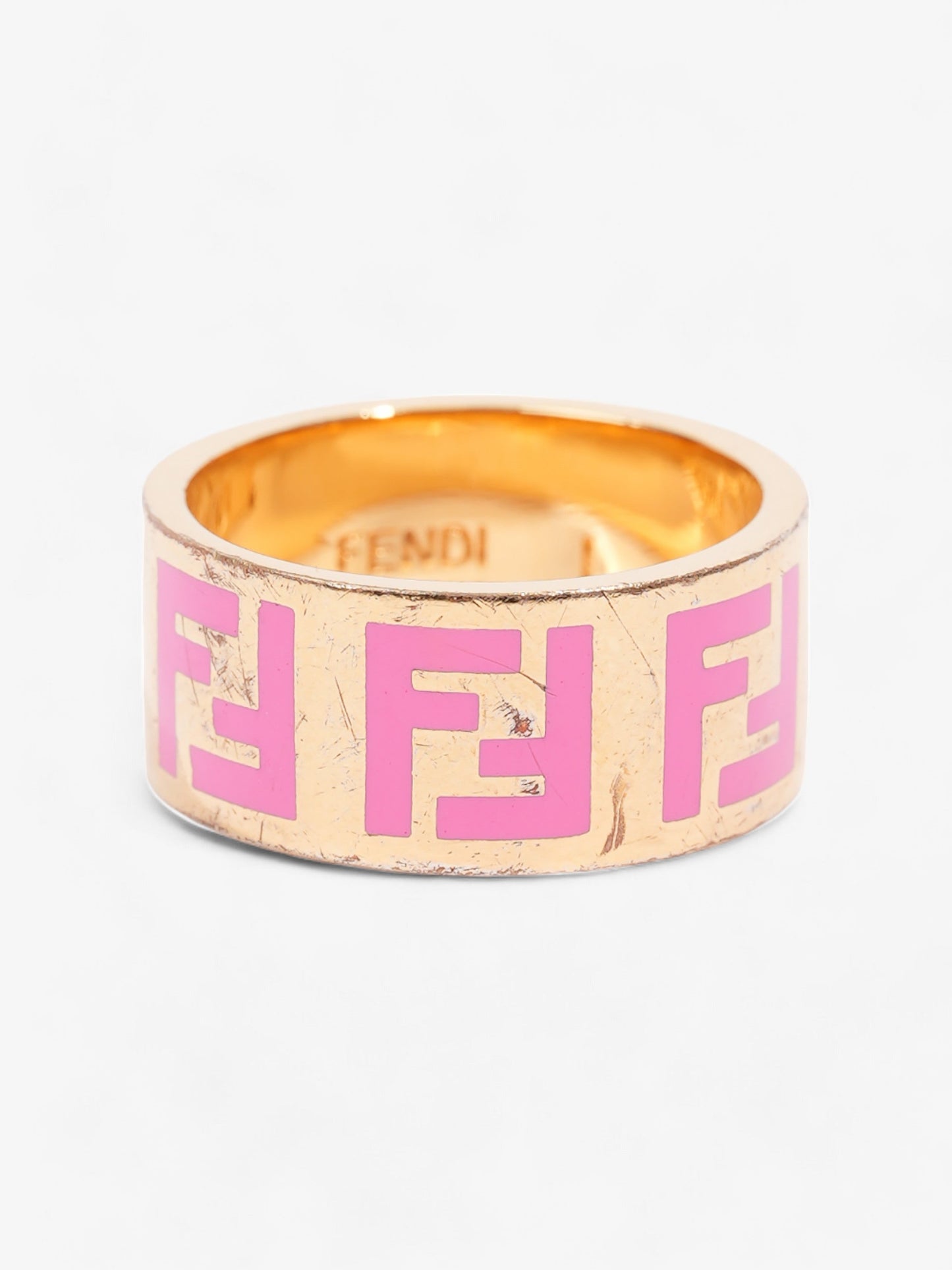 Fendi Forever Fendi Ring Gold / Pink Base Metal Large (58mm)