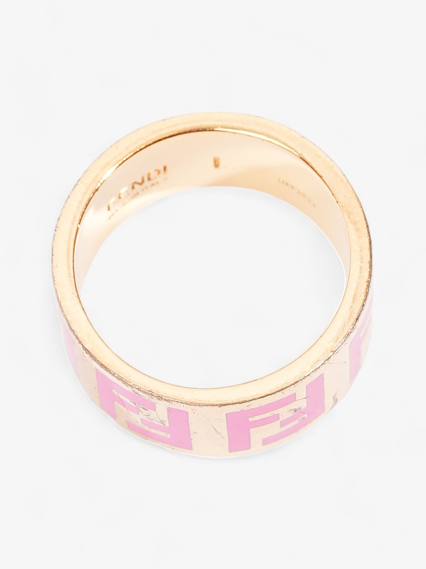 Fendi Forever Fendi Ring Gold / Pink Base Metal Large (58mm)