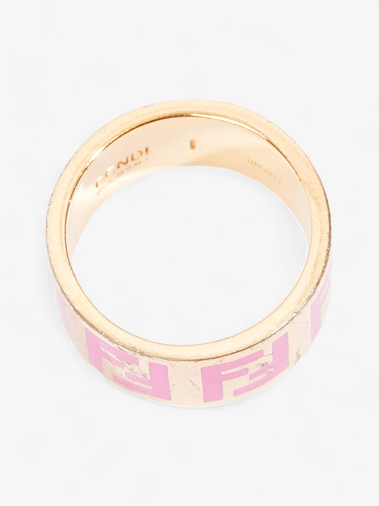 Fendi Forever Fendi Ring Gold / Pink Base Metal Large (58mm)