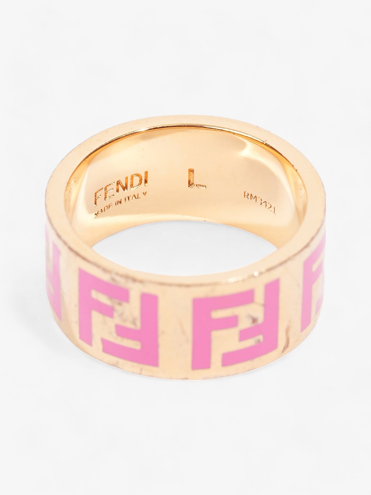 Fendi Forever Fendi Ring Gold / Pink Base Metal Large (58mm)